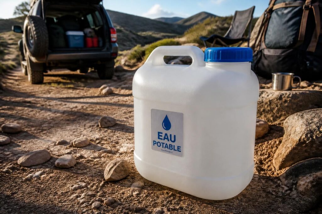 découvrez comment choisir un jerrican adapté pour stocker de l'eau potable lors de vos voyages en toute sécurité et sérénité.