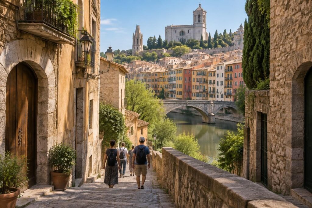 découvrez gérone en une journée grâce à cet itinéraire à pied dans la vieille ville : ruelles médiévales, monuments incontournables et bonnes adresses.